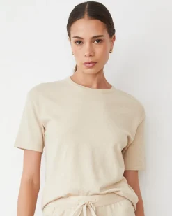 Soft Knit|Sets*MONROW Light Soft Knit Basic Tee SAND
