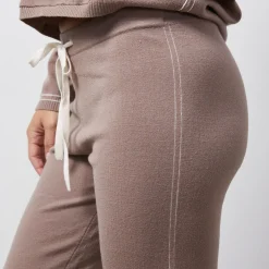 Soft Knit|Sweats*MONROW Light Soft Knit Contrast Stitch Vintage Sweat PECAN
