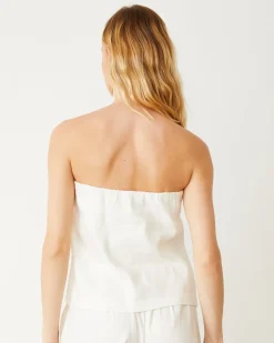 Tanks*MONROW Linen Tube Tank PEARL