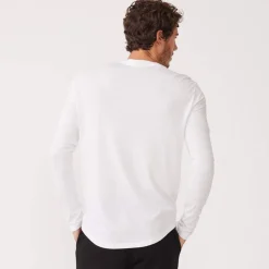 Men's Tops|Mens Sale*MONROW Long Sleeve Henley WHITE