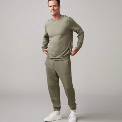 Mens Sale|Men's Sale*MONROW Lounge Sweatshirt ARMY