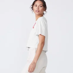 Tees*MONROW Love Letter 50's Tee WHITE