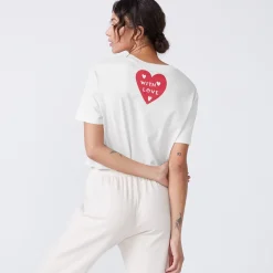 Tees*MONROW Love Letter 50's Tee WHITE