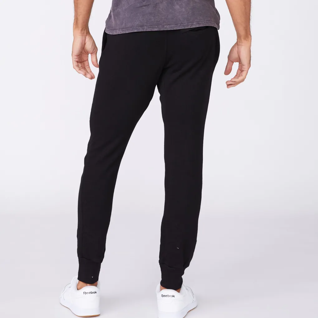 Men's Bottoms|Mens Sale*MONROW Men's Bungee Cord Joggers - Color BLACK