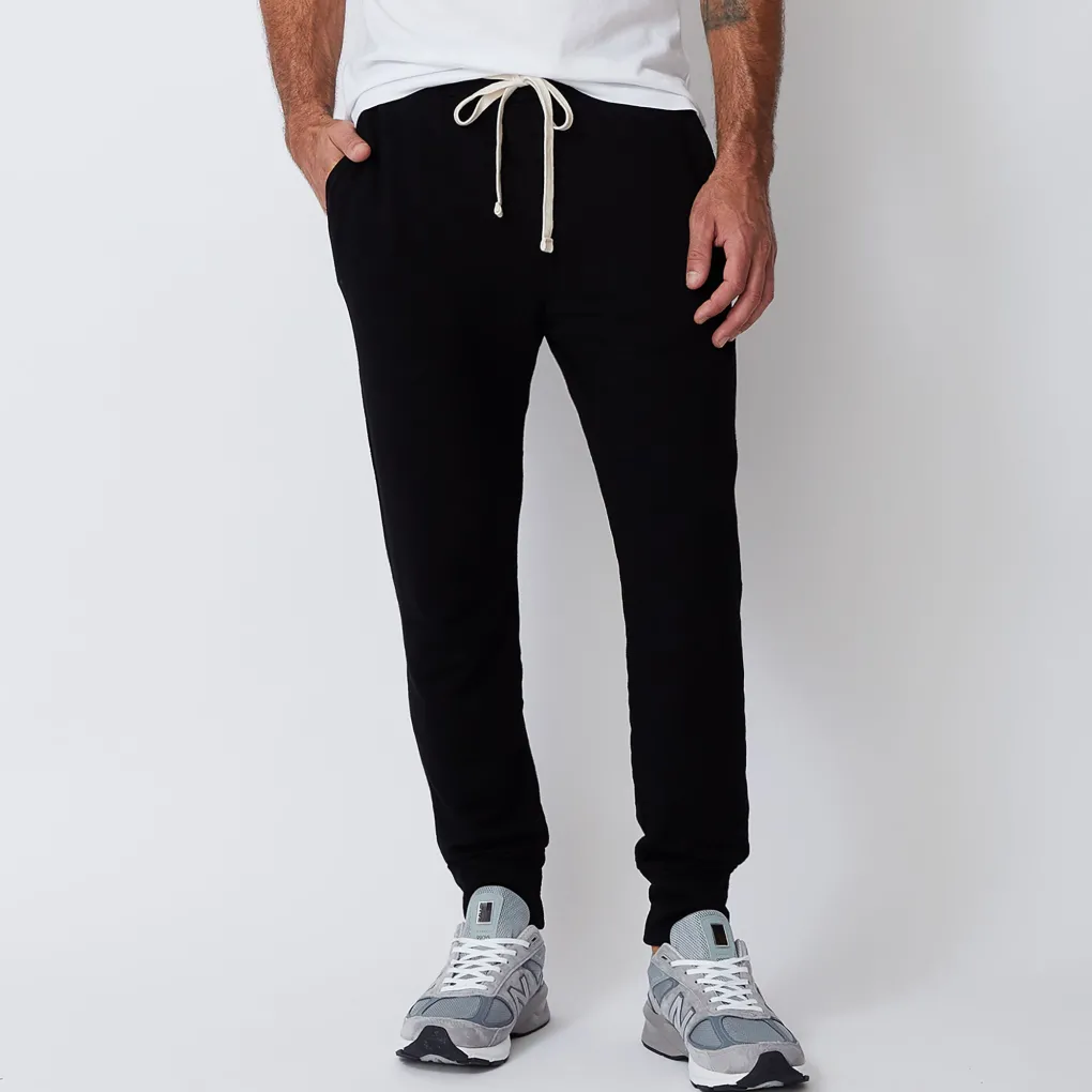 Men's Bottoms|Mens Classics*MONROW Men's Supersoft Fleece Jogger - Color BLACK