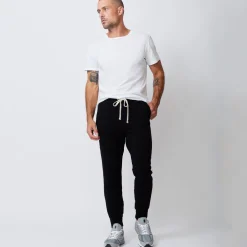 Men's Bottoms|Mens Classics*MONROW Men's Supersoft Fleece Jogger - Color BLACK