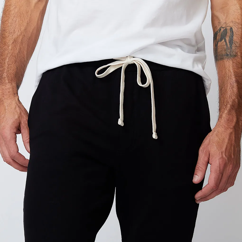 Men's Bottoms|Mens Classics*MONROW Men's Supersoft Fleece Jogger - Color BLACK