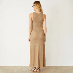 Dresses*MONROW Mesh Maxi Dress CROISSANT