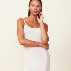Dresses*MONROW Mesh Slit Dress BONE