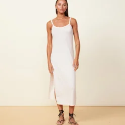 Dresses*MONROW Mesh Slit Dress BONE