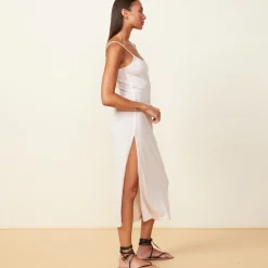 Dresses*MONROW Mesh Slit Dress BONE
