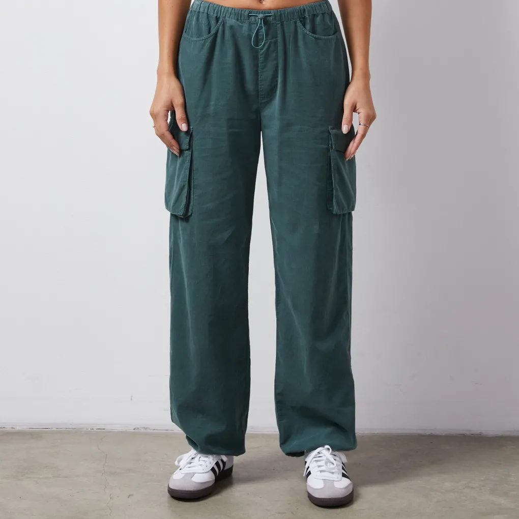 Pants*MONROW Mini Corduroy Parachute Pant CACTUS