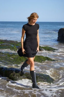 Dresses*MONROW Mix Media Maxi Dress BLACK