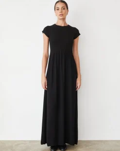 Dresses*MONROW Mix Media Maxi Dress BLACK