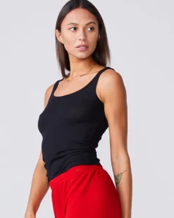 Tanks*MONROW Narrow Rib Tank - Color BLACK