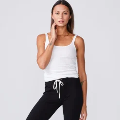 Tanks*MONROW Narrow Rib Tank - Color WHITE