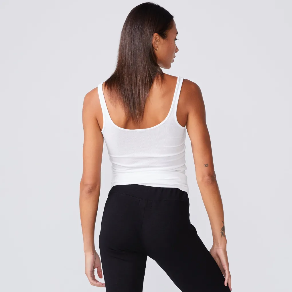 Tanks*MONROW Narrow Rib Tank - Color WHITE