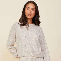 Sweaters*MONROW Neps Cmere Crew Neck Sweater ASH