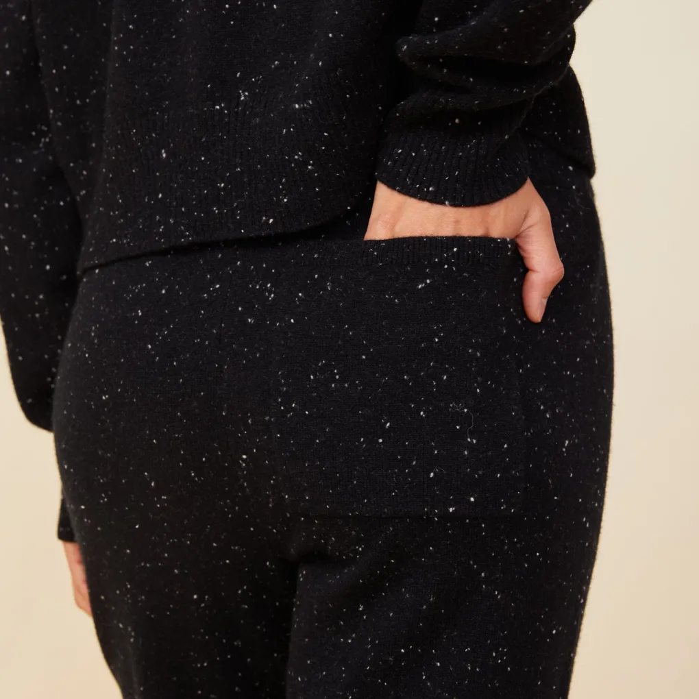 Sweats*MONROW Neps Cashmere Oversize Sweat BLACK