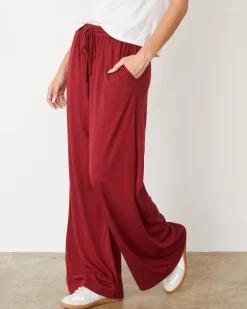 Travel Essentials|Sets*MONROW Organic Jersey Wide Leg Pant RUBY