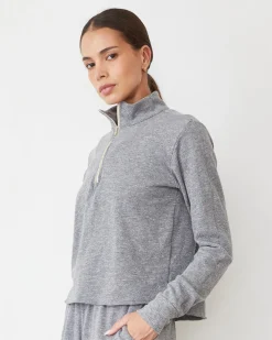 Travel Essentials|Sets*MONROW Original Fleece Half Zip Sweatshirt GRANITE