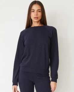 Travel Essentials|Sets*MONROW Original Fleece Vintage Raglan HEATHEREDNAVY