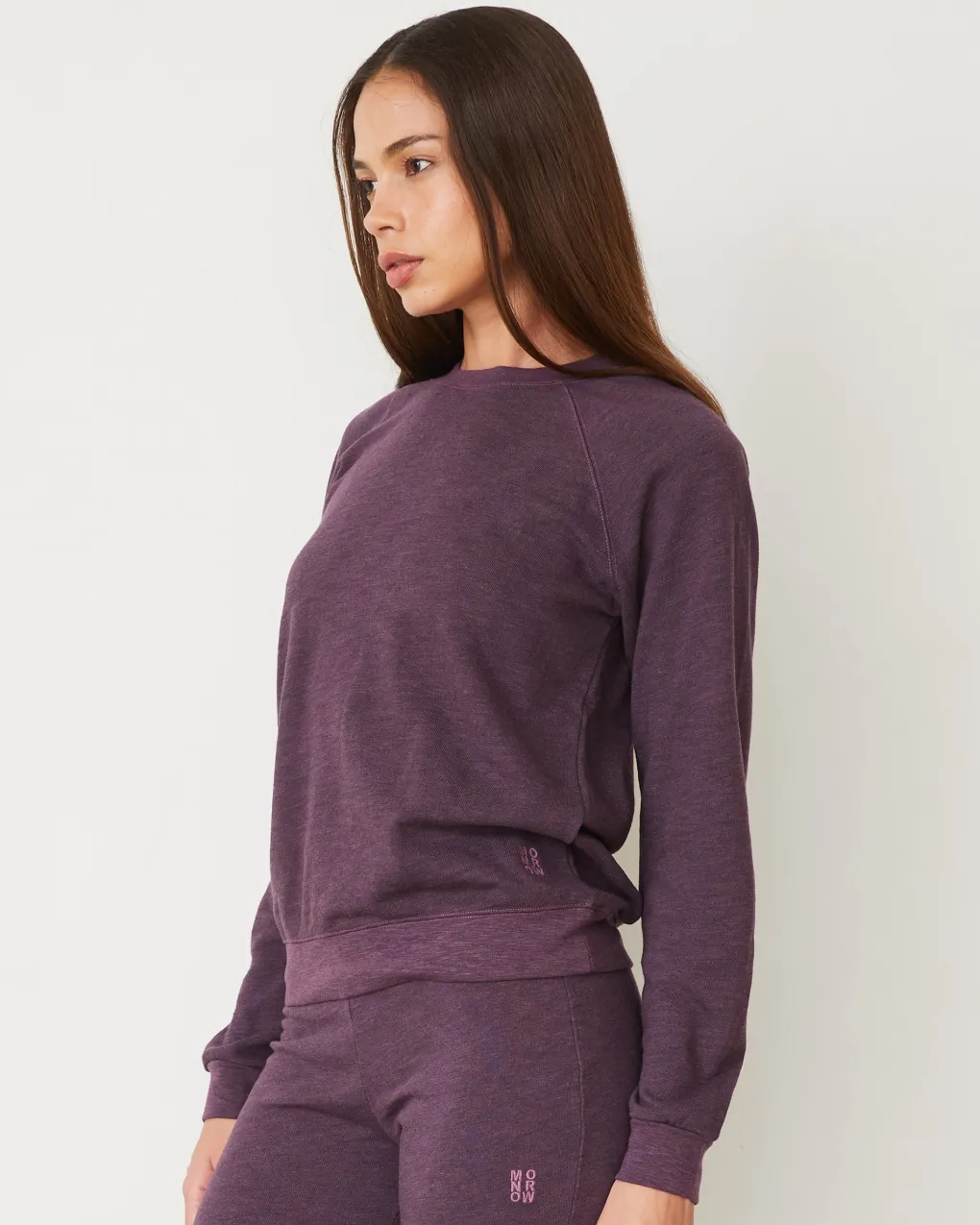Travel Essentials|Sets*MONROW Original Fleece Vintage Raglan HEATHEREDGRAPE