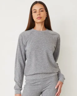 Travel Essentials|Sets*MONROW Original Fleece Vintage Raglan GRANITE
