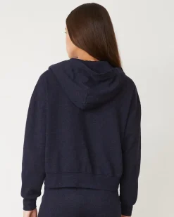 Travel Essentials|Sets*MONROW Original Fleece Zip Up Hoody HEATHEREDNAVY