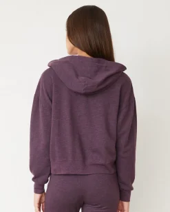 Travel Essentials|Sets*MONROW Original Fleece Zip Up Hoody HEATHEREDGRAPE