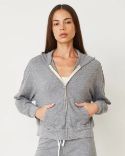 Travel Essentials|Sets*MONROW Original Fleece Zip Up Hoody GRANITE