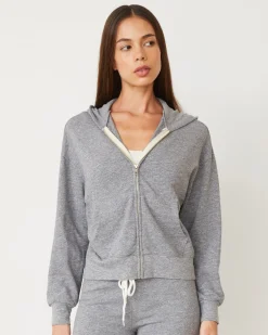 Travel Essentials|Sets*MONROW Original Fleece Zip Up Hoody GRANITE