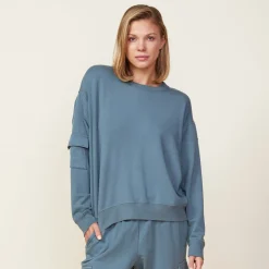 Sweatshirts*MONROW Patch Pocket Sweatshirt GREENGREY