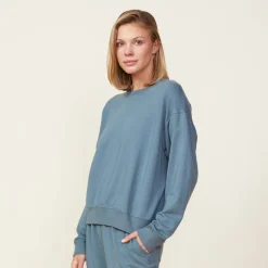 Sweatshirts*MONROW Patch Pocket Sweatshirt GREENGREY