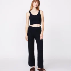 Sweats*MONROW Plush Sweater Pants BLACK