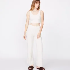 Sweats*MONROW Plush Sweater Pants - Color CHALK