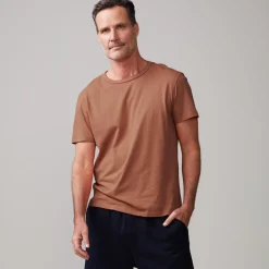 Men's Tops|Mens Sale*MONROW Relaxed Crew CARAMEL