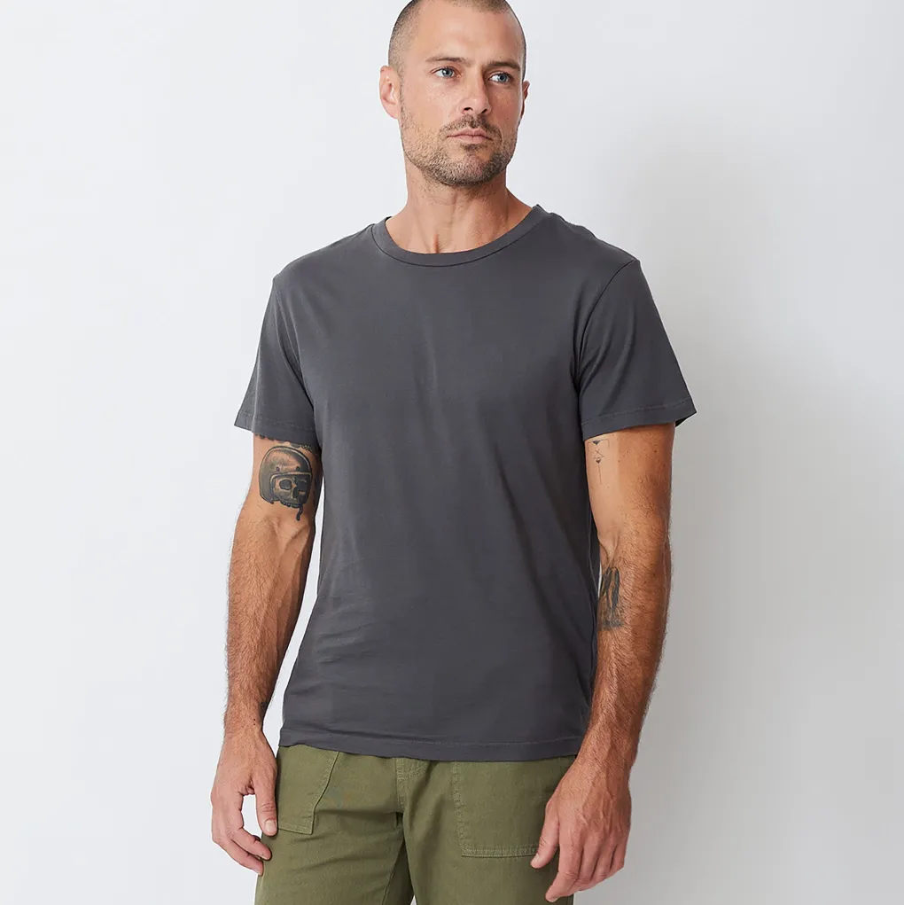 Men's Tops*MONROW Relaxed Crew FADEDBLACK