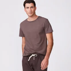 Men's Tops|Mens Sale*MONROW Relaxed Crew COCOA