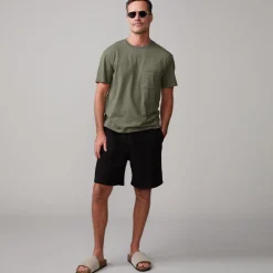 Men's Tops*MONROW Relaxed Pocket Crew GENERALGREEN
