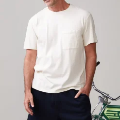 Men's Tops|Mens Sale*MONROW Relaxed Pocket Crew OFFWHITE
