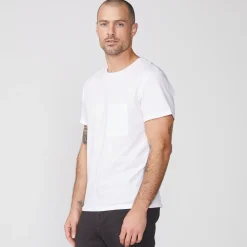 Men's Tops*MONROW Relaxed Pocket Crew WHITE