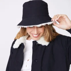 Accessories*MONROW Reversible Sherpa Bucket Hat FADEDBLACK