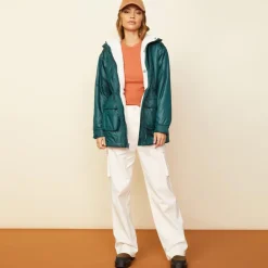 Jackets*MONROW Reversible Sherpa Lined Jacket DEEPFOREST