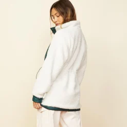 Jackets*MONROW Reversible Sherpa Lined Jacket DEEPFOREST