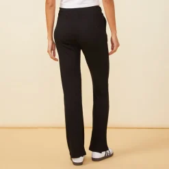 Pants|Sweats*MONROW Rib Straight Leg Pant BLACK
