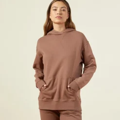 Hoodies*MONROW 90's Classic Hoody DUSTYCOCOA