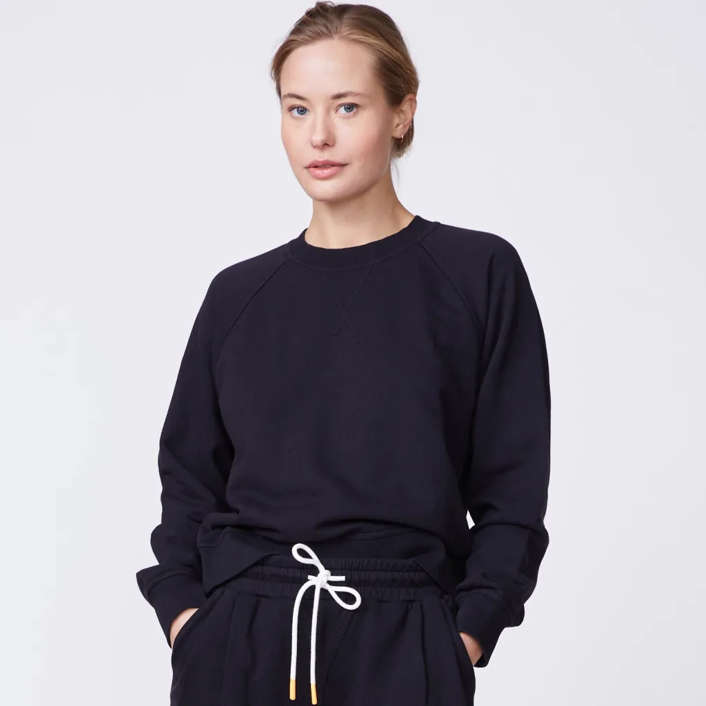 Sweatshirts*MONROW 90's Classic Raglan BLACK