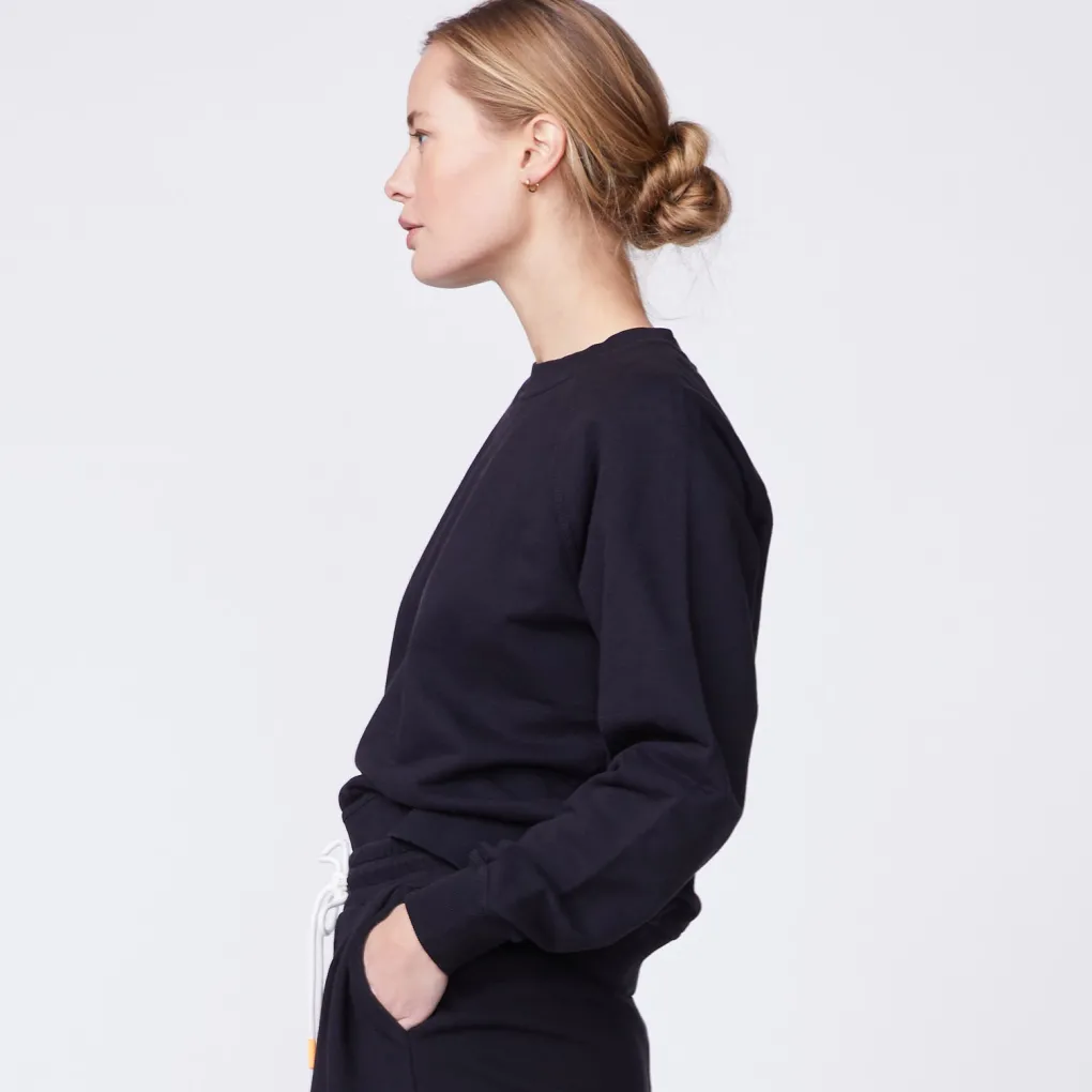 Sweatshirts*MONROW 90's Classic Raglan BLACK