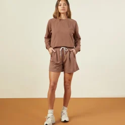 Shorts*MONROW 90's Classic Sweat Short DUSTYCOCOA